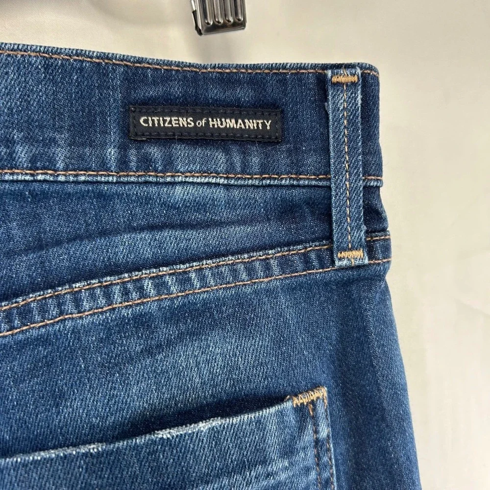 Citizens of Humanity Dylan Boy Jeans Womens 28 Blue Drop Rise Cropped 1254-876